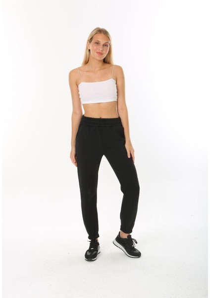 Kadın Kışlık Eşofman Altı Siyah Gri Ikili Paket