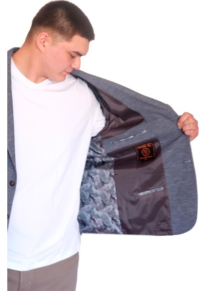 Mode Xl Büyük Beden Erkek Klasik Blazer Ceket Brıtanya 23028 Grı fırsatları