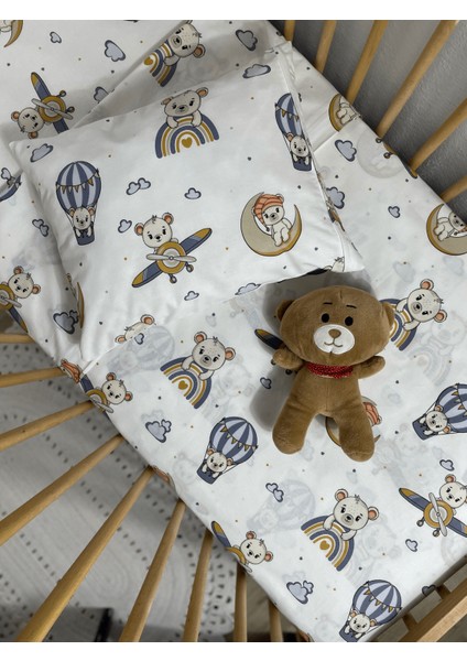 Nevresim Takımı Hayvan Temalı, Fermuarlı, %100 Pamuk , 100X150 Bebek Nevresim Takımı