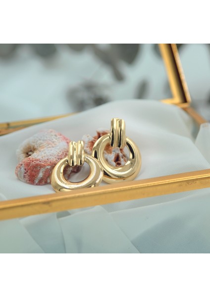 Çelik Gold Küpe