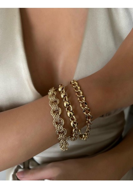 14 K Altın Rengi Vip Seri Bileklik 21 cm fiyatları