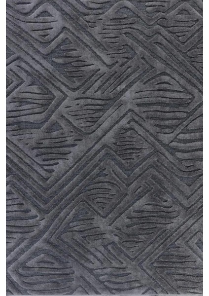 Apex Orion 4224 Antrasit Kabartmalı Modern Makine Halısı