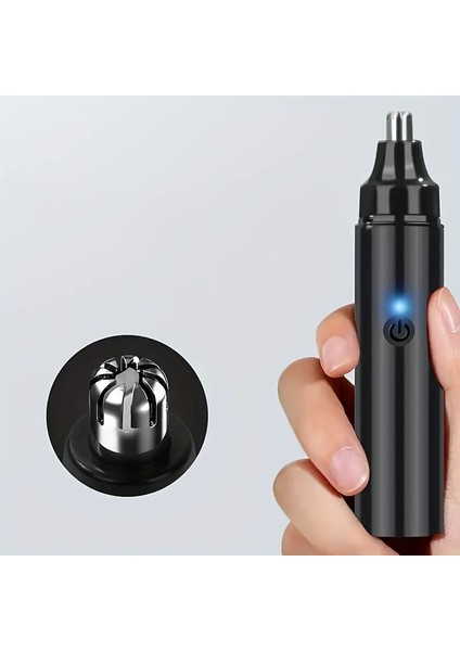Naturalcharm Gertzy Burun Kılı Kesici Taşınabilir USB Şarj Edilebilir ve Yüz Tüyü Temizleyici. Erkekler Için Mükemmel Hediye