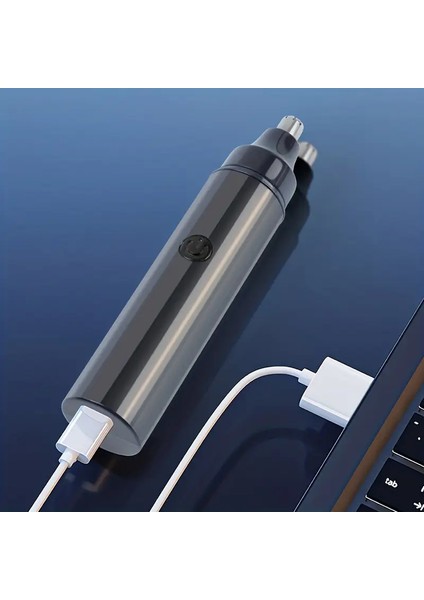 Naturalcharm Gertzy Burun Kılı Kesici Taşınabilir USB Şarj Edilebilir ve Yüz Tüyü Temizleyici. Erkekler Için Mükemmel Hediye