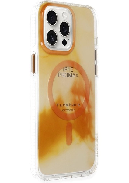 iPhone 15 Pro Max Phantom Magsafe Kapak - Gold 11
