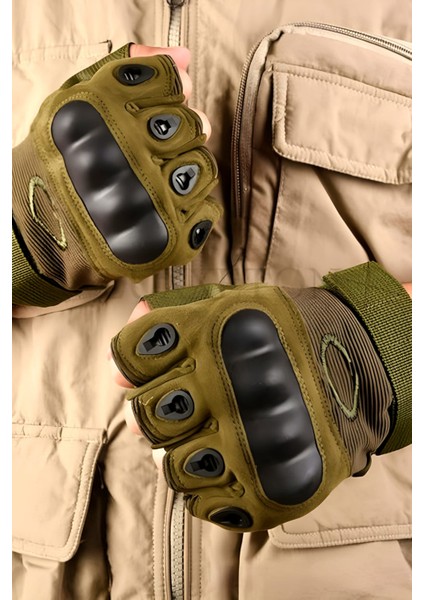 Kısa Parmak Korumalı Bisiklet Motorsiklet Eldiveni Sporcu Eldiveni