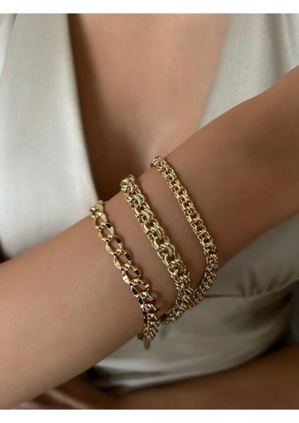 14 K Altın Rengi Vip Seri Bileklik 19CM fiyatları