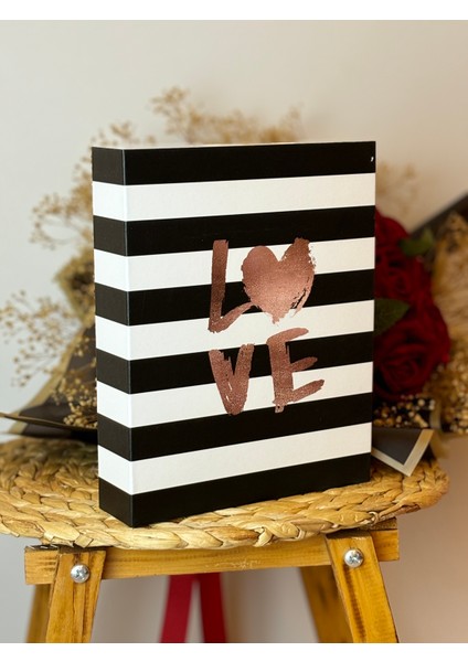 Fotoğraf Albümü 10x15cm 200 Fotoğraf Kapasiteli Renkli Love Desenli Anı Albümü