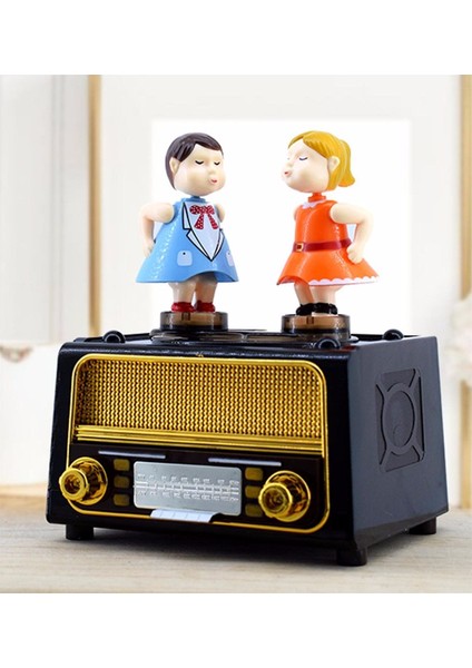 Radyo Görünümlü Öpüşen Çift Müzik Kutusu