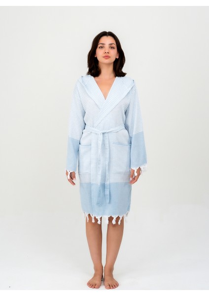 Hürrem Pamuklu Kadın Orta Boy Peştamal Bornoz – Hızlı Kuruyan, Çizgili Desen, Tek Beden Rahat Kullanım modelleri