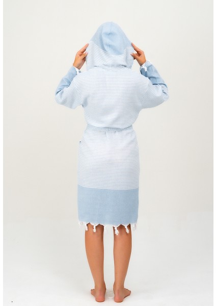 Hürrem Pamuklu Kadın Orta Boy Peştamal Bornoz – Hızlı Kuruyan, Çizgili Desen, Tek Beden Rahat Kullanım fırsatları