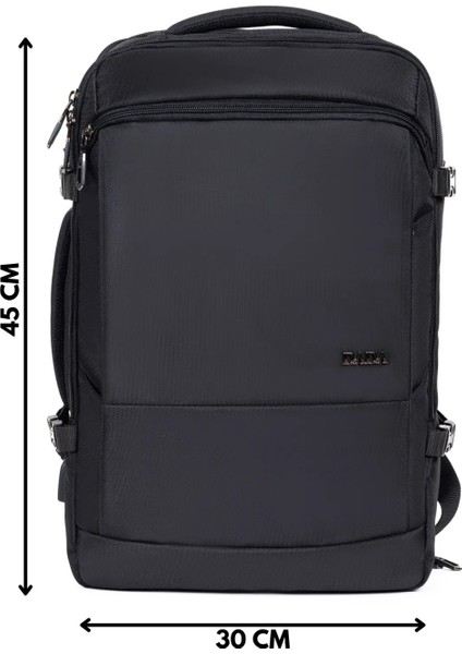 Sırt Çantası Laptop Bölmeli 15.6 Inç Tam Körüklü USB Siyah indirimleri