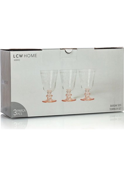 Ayaklı Bardak 3'lü Set 220 ml