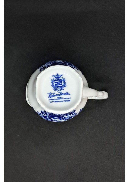 Porzellan Kobalt Mavi Vintage Orta Boy Sütlük 170 Ml
