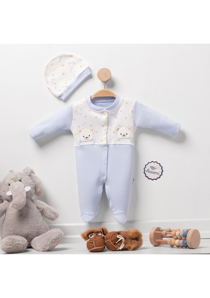 Yarım Patili Erkek Bebek Tulumu