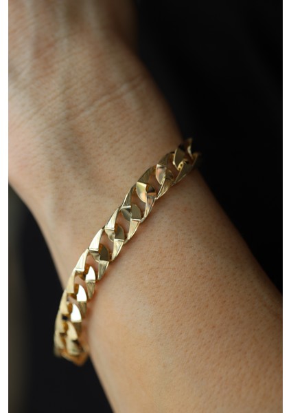 14 Ayar Altın Köşeli Gurmet Bileklik fırsatları