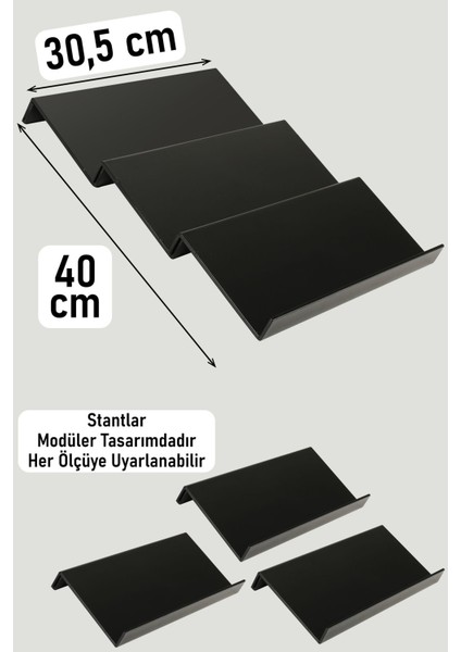 6 Adet Çekmece Içi Baharatlık Düzenleyici Stant Mutfak Dolap Içi Organizer ( Siyah Renk ) Z305 fırsatları