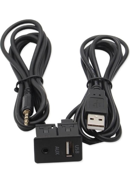 Araç Içi Kontrol Paneli USB 3.5mm Dişi Erkek Uzatma Aux Kablosu modelleri