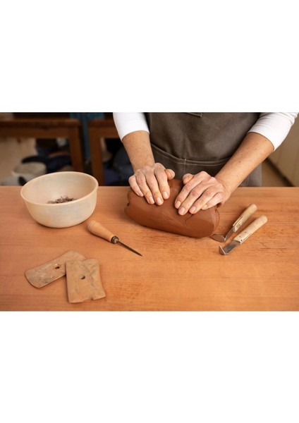 Kahverengi Seramik Hamuru 1 kg Kırmızı Seramik Çamuru Toprak Doğal Kırmızı Kil Oyun Hamuru Çamuru fırsatları