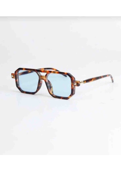 Leopar Desenli Blue Cam Güneş Gözlüğü PLG1001