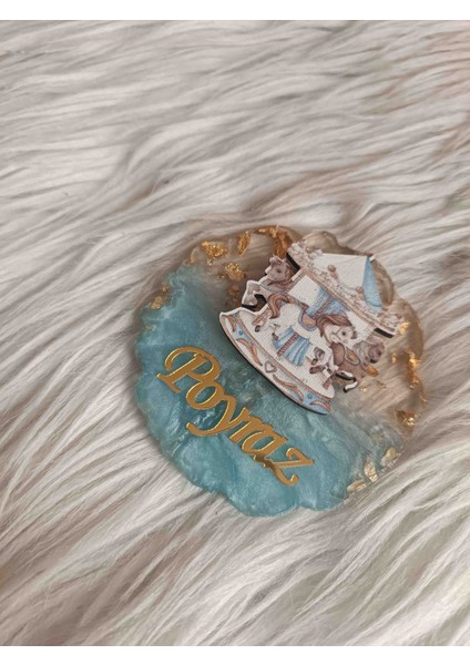10 Adet Mavi Atlı Karıncalı Epoksi Magnet Yenidoğan Doğum Günü Mevlüt Hediyelikleri modelleri