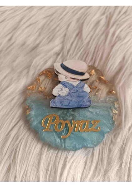 10 Adet Arkası Dönük Oturan Bebekli Epoksi Magnet Yenidoğan Doğum Günü Mevlüt Hediyelikleri modelleri