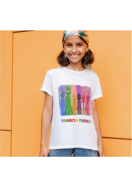 Rainbow Friends Temalı Tişört Rainbow Baskılı T-Shirt modelleri