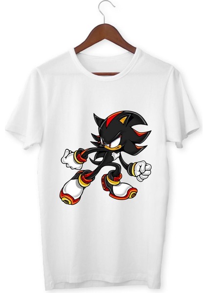 Sonic Tişört Siyah Sonic Sonik Tişört Beyaz Çocuk Yetişkin T-Shirt