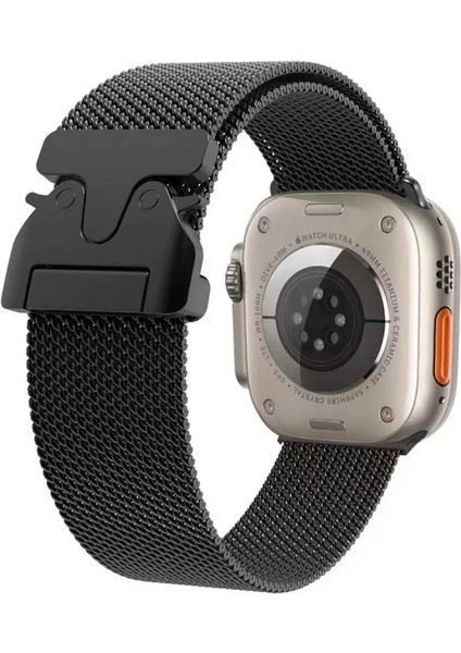 Apple Watch 7 45MM Krd-25 Metal Hasır Kordon