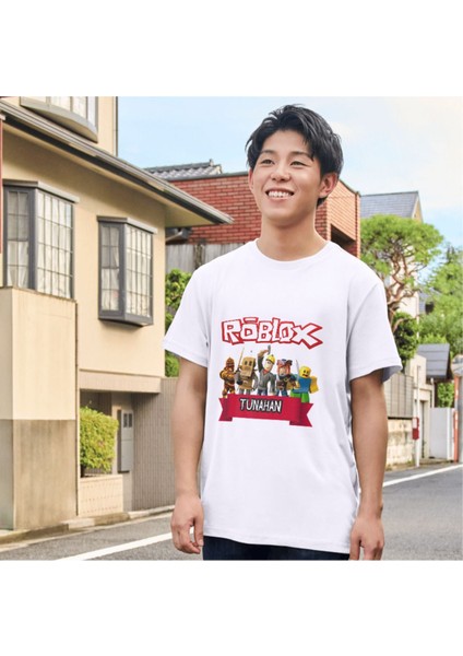 Roblox Isme Özel Tişört Roblox Çocuklar Için Tişört Beyaz Yetişkin Çocuk fiyatları