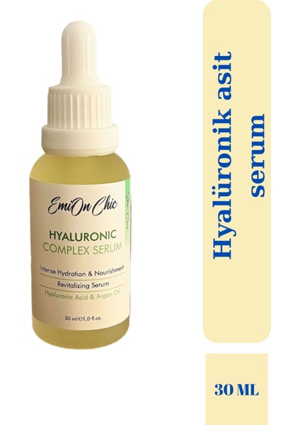 Nemlendirici Canlandırıcı Aydınlatıcı Dolgunlaştırıcı Hyaluronik Asit Peptit Serum Tüm Cilt Tipleri