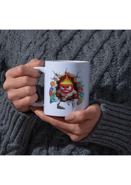 Öfke - Anger Ters Yüz Kupa Bardak Sinir Bardak