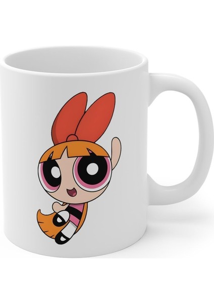 3'lü Powerpuff Girls Tasarım Baskılı Premium Beyaz Porselen Kupa Bardak fiyatları