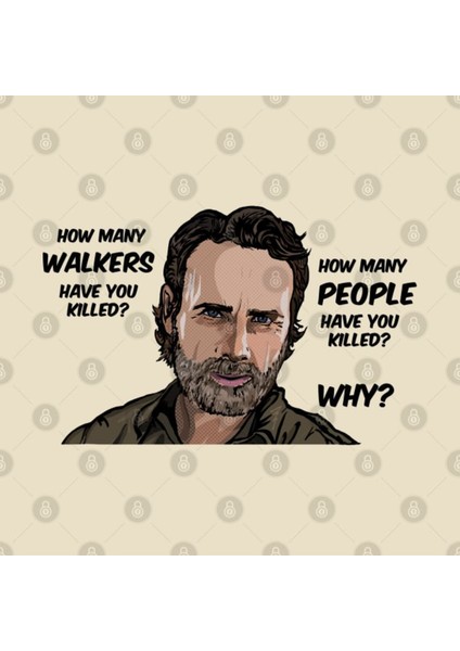 Rick Grimes 3 Soru - The Walking Dead Kupa Bardak