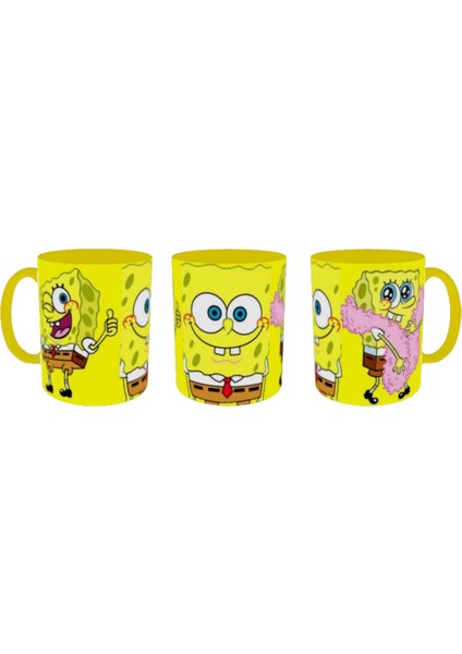Sünger Bob Kupa Bardak Süngerbob Kupa Içi ve Kulbu Sarı