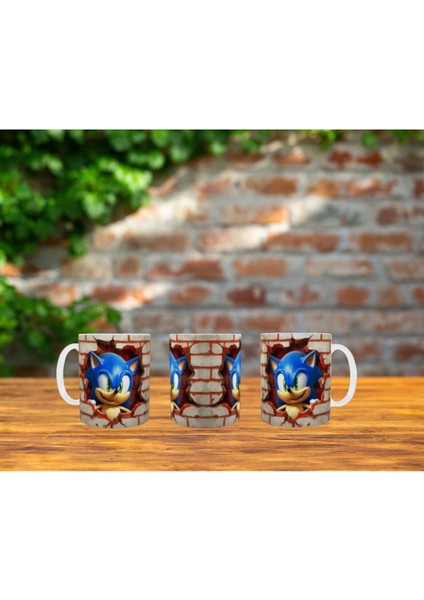 Sonic Kupa Sonik Bardak Sonik Mug Beyaz Kupa