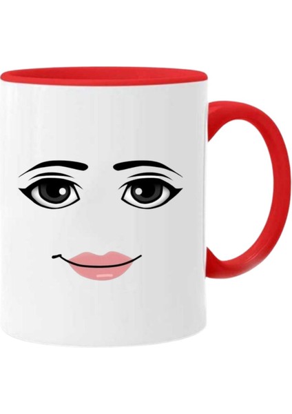 Roblox Woman Face Yüz Kişiselleştirilebilir Baskılı Kupa Bardak