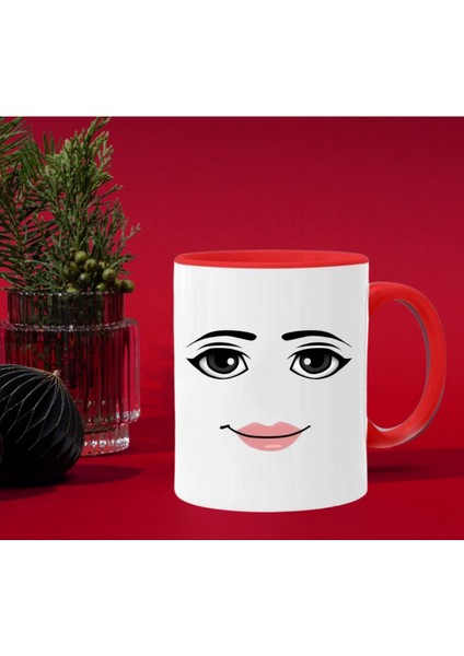 Roblox Woman Face Yüz Kişiselleştirilebilir Baskılı Kupa Bardak