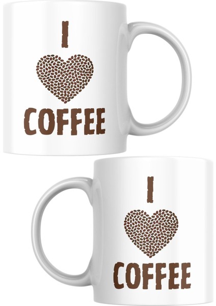 I Love Coffee Kupa Bardak Kahve Kupa Bardak