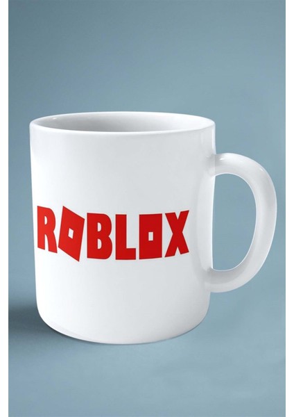 Roblox Oyun Baskılı Kupa Bardak Çift Taraflı Baskı Kişiye Özel Beyaz Model 2
