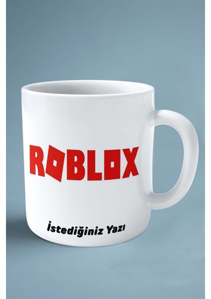 Roblox Oyun Baskılı Kupa Bardak Çift Taraflı Baskı Kişiye Özel Beyaz Model 2