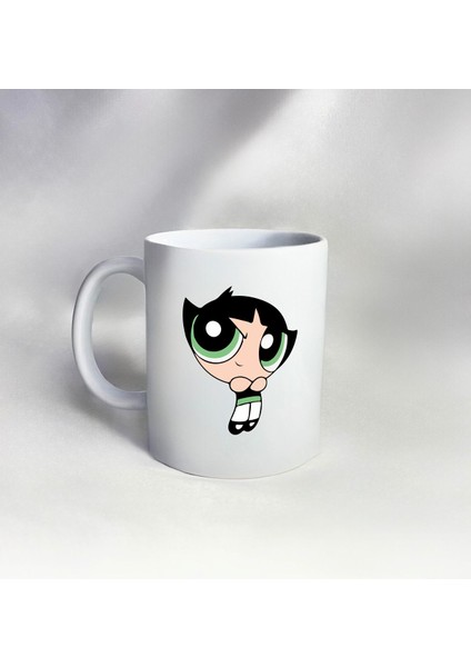 Powerpuff Girls Buttercup Baskılı Kupa Bardak Porselen Kahve Mug