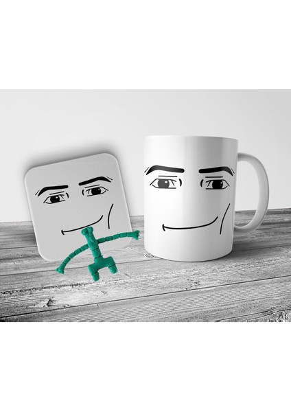 Roblox Man Face Kupa Bardak, Bardak Altlığı