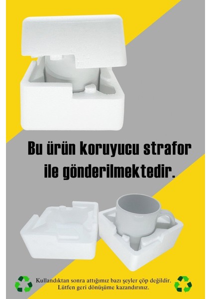 Porselen B Harfli Beyaz Kupa Bardak