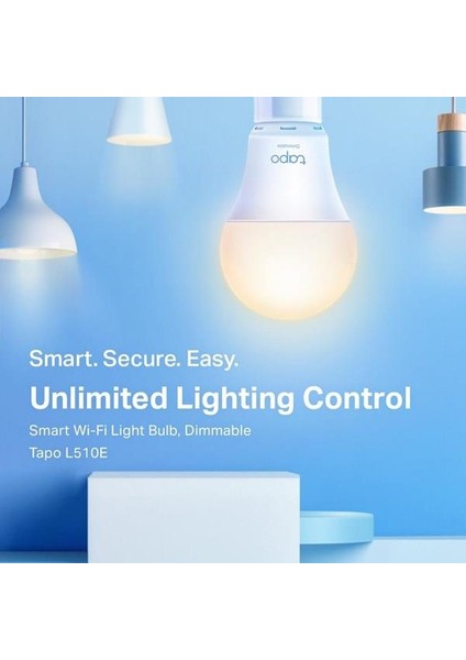 Tp-Lınk Tapo L510E Akıllı Wi-Fi Ampulü, Ayarlanabilir Aydınlatma