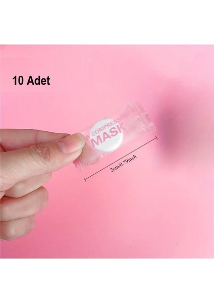 Sıkılaştırılmış Kağıt Yüz Maskesi 10 Adet
