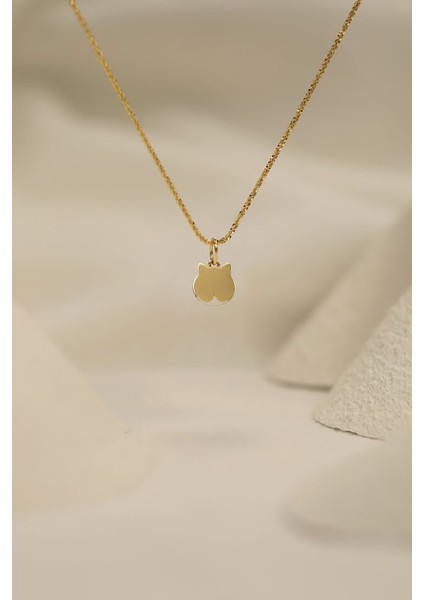 14 Ayar Altın Kolye Ucu kedi GM264 1 gr