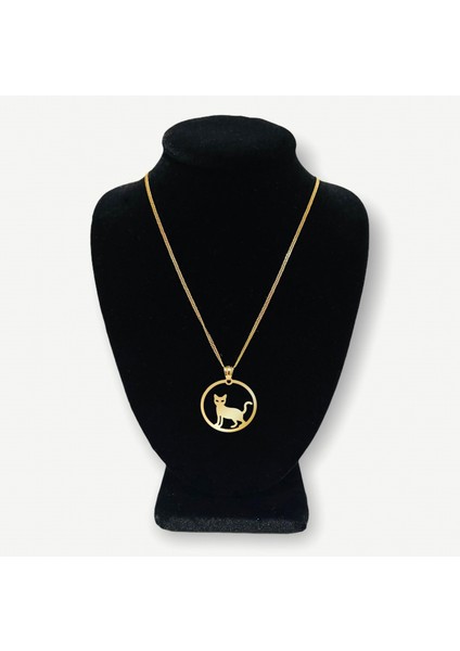 14 Ayar Altın Kolye Ucu kedi GM586 1 gr