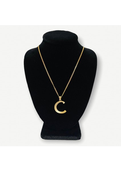 14 Ayar Altın Kolye Ucu "C"harfi GM663 1 gr