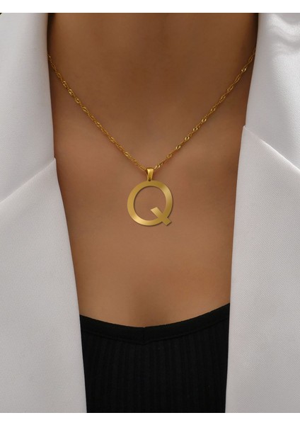 14 Ayar Altın Kolye Ucu "Q"harfi GM694 1 gr